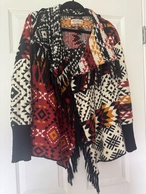 Idyllwind by Miranda Lambert Aztec Fringe Cardigan Sweater